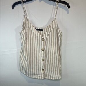 Vintage Abercrombie & Fitch Babydoll Tank Top‎ Button Up Womens Size S Y2K 2000